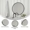 Flash Furniture 30" Round Black Metal Framed Accent Wall Mirror HFKHD-0GD-CRE8-812315-GG - alternate 10